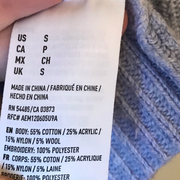 American Eagle Embroidered Floral Purple Sweater - Picture 6 of 7